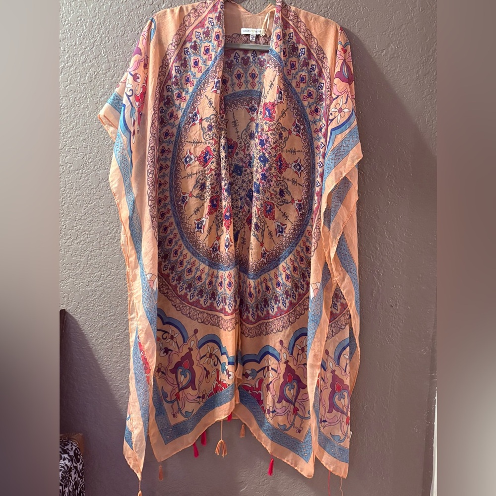 Bohemian Multicolor Design Lite weight Open Kimono